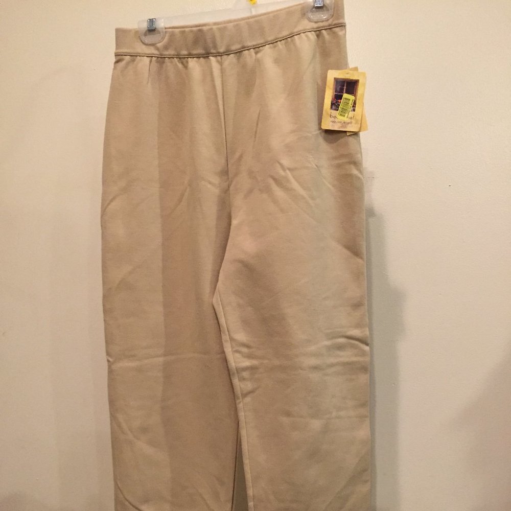 Bechamel stretch slacks, size XL, Safari color